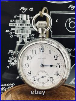 Waltham Vanguard 23J 18s Pocket Watch in a Beautiful Display Back Case