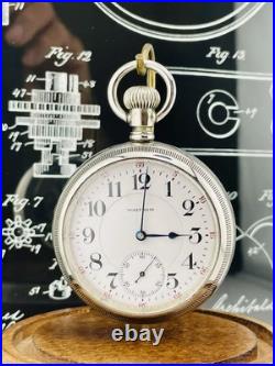 Waltham Vanguard 23J 18s Pocket Watch in a Beautiful Display Back Case
