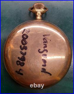 Waltham Vanguard Pocket Watch Model 1908 23 Jewel 24 Hour Dial GF Fortune Case