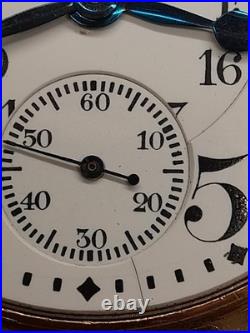 Waltham Vanguard Pocket Watch Model 1908 23 Jewel 24 Hour Dial GF Fortune Case