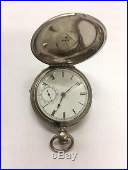 Waltham Very Early Keywind 18s Hunting Case Antique Pocket Watch