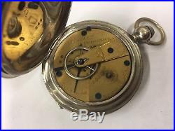 Waltham Very Early Keywind 18s Hunting Case Antique Pocket Watch