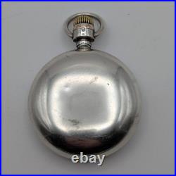 Waltham Wm Ellery 18s Pocket Watch 11J Model 1877 Coin Silver Case Runs 1884