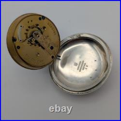 Waltham Wm Ellery 18s Pocket Watch 11J Model 1877 Coin Silver Case Runs 1884