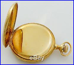 Waltham lady's pendant watch, 0-size, in 14K solid gold hunter case rf24198