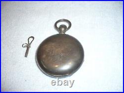 Waltham mass. Watch Co Pocket Watch With Fahys No. 1 Coin Silver Case for resto