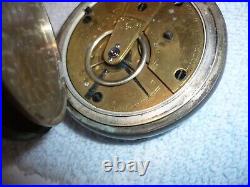 Waltham mass. Watch Co Pocket Watch With Fahys No. 1 Coin Silver Case for resto
