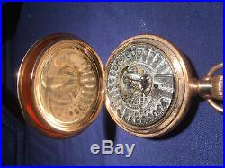 Waltham model 1883 18s pocket watch in gold filled case