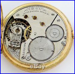 Waltham pocket watch, 16 Size, original 14K gold hunting case rf25199