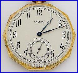 Waltham pocket watch, model 1894, in 14K solid gold open face case rf26088
