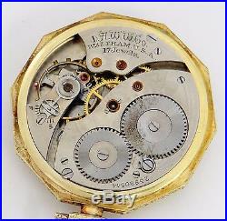 Waltham pocket watch, model 1894, in 14K solid gold open face case rf26088