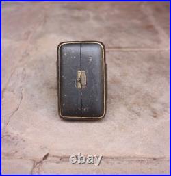 Watch case antique leather made pocket watch velvet table stand collectable
