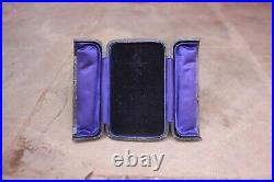 Watch case antique leather made pocket watch velvet table stand collectable