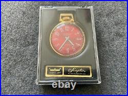 Westclox Scepter Red Dial Mechanical Wind Up Vintage Pocket Watch with Case