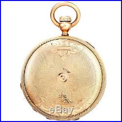 Womens Elgin Hunter Case Keywind Pocket Watch Ca1871 10 Size