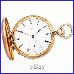Womens Elgin Hunter Case Keywind Pocket Watch Ca1871 10 Size