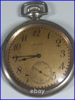 Working Antique 1905 Elgin Grade 315 Pocket Watch Flip Out Case