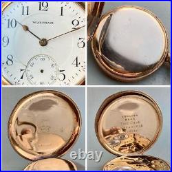 Working Item Waltham Antique Pocket Watch 1912 Manual Winding Hunter Case