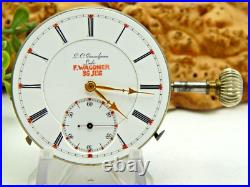 Working Minute Repeater Hunter Case Pocket Watch Movement Wolfsteeth with Crown
