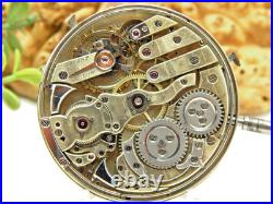 Working Minute Repeater Hunter Case Pocket Watch Movement Wolfsteeth with Crown