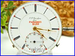 Working Minute Repeater Hunter Case Pocket Watch Movement Wolfsteeth with Crown