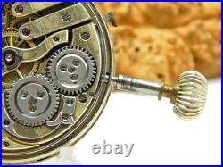 Working Minute Repeater Hunter Case Pocket Watch Movement Wolfsteeth with Crown