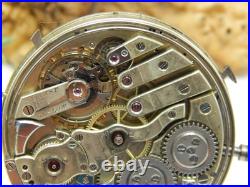 Working Minute Repeater Hunter Case Pocket Watch Movement Wolfsteeth with Crown