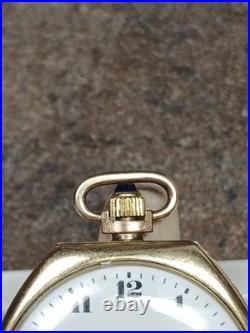 Working Vintage 1928 Elgin 303 12s Gold Filled Barrel Case Pocket Watch