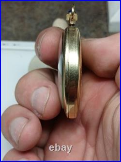 Working Vintage 1928 Elgin 303 12s Gold Filled Barrel Case Pocket Watch