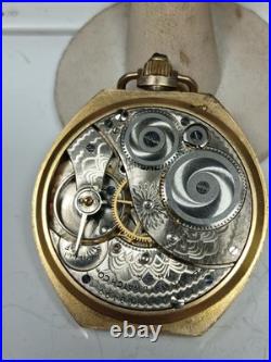Working Vintage 1928 Elgin 303 12s Gold Filled Barrel Case Pocket Watch