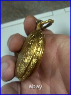 Working Vintage Arnex Mens Manual Pocket Watch Embossed Deer Hunter Case