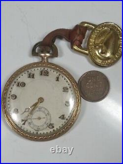 Working Vintage Unidentified Swiss Pocket Watch in Gold Filled Case