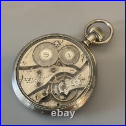 Works! Antique Waltham 16s 17j Model 1908 Grade 635 Pocket Watch Salesman Case