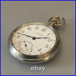 Works! Antique Waltham 16s 17j Model 1908 Grade 635 Pocket Watch Salesman Case