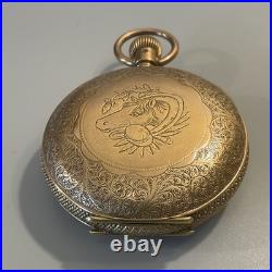 Works! Vintage Antique Illinois Gold Filled Hunter Horse Case Grade 89 18s 17j