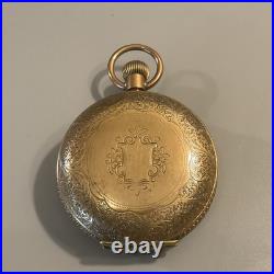 Works! Vintage Antique Illinois Gold Filled Hunter Horse Case Grade 89 18s 17j