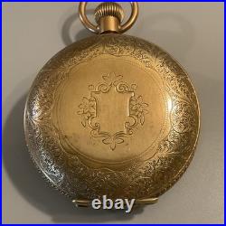 Works! Vintage Antique Illinois Gold Filled Hunter Horse Case Grade 89 18s 17j