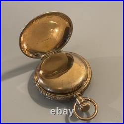 Works! Vintage Antique Illinois Gold Filled Hunter Horse Case Grade 89 18s 17j