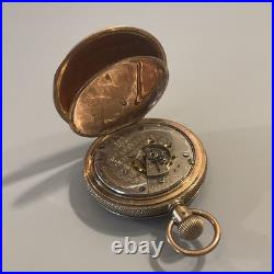 Works! Vintage Antique Illinois Gold Filled Hunter Horse Case Grade 89 18s 17j