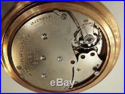 XXXL-Size 37- WALTHAM 8 day Pocket Watch. MASSIVE SIZE and HEAVY Brass Case