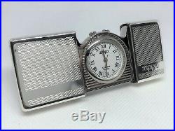 ZIPPO Limited Edition Time Tank Alarm Pocket Watch w Case & Paper Silver
