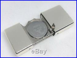 ZIPPO Limited Model Time Tank Alarm Pocket Watch w Case Silver